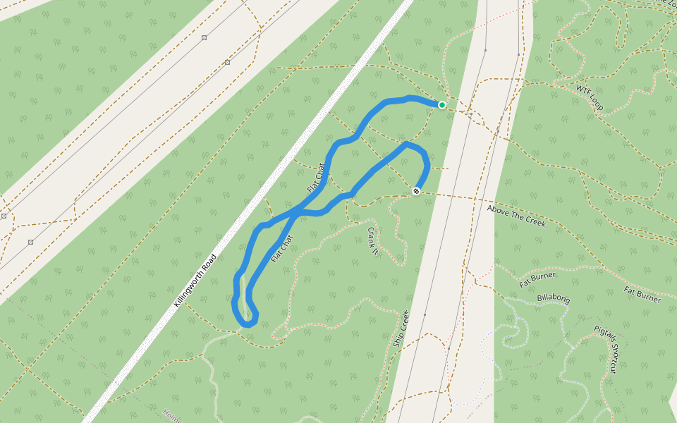 Flat Chat walking route map in Holmesville
