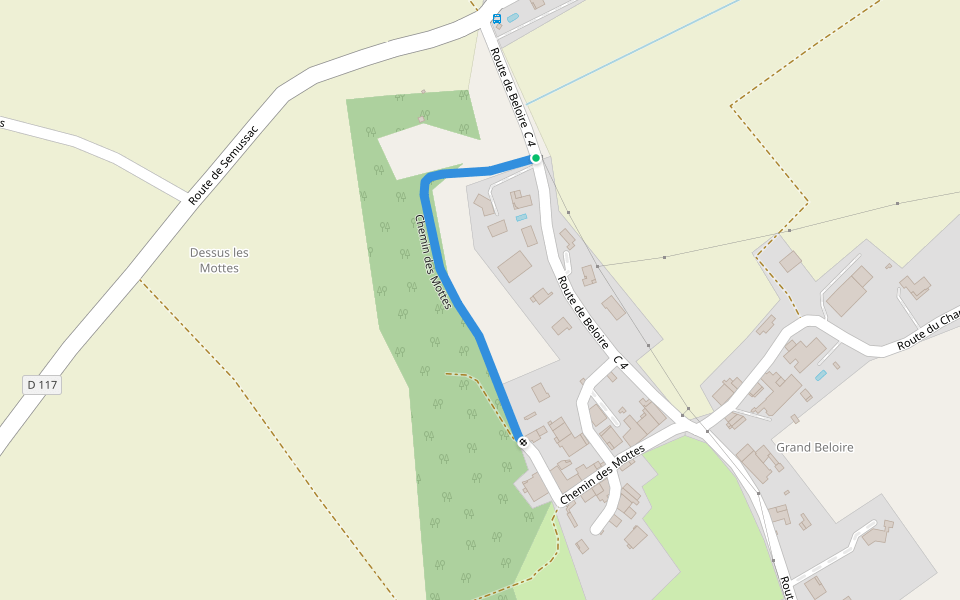 Chemin des Mottes walking route map in Meschers-sur-Gironde