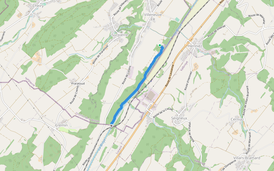 Boris le castor walking route map in Surpierre