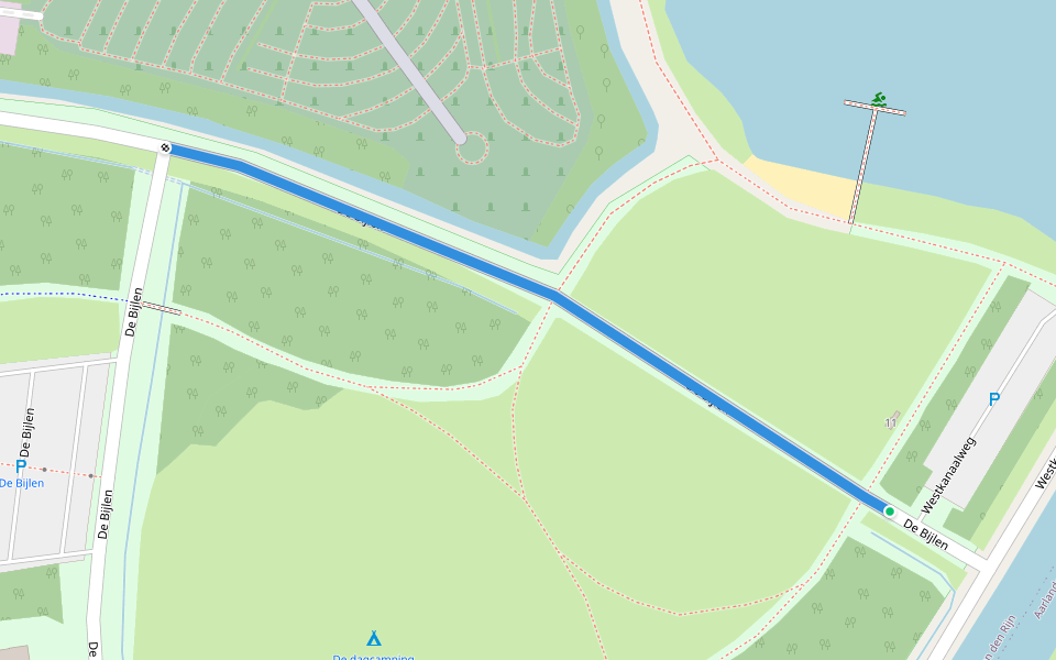 De Bijlen walking route map in Alphen aan den Rijn