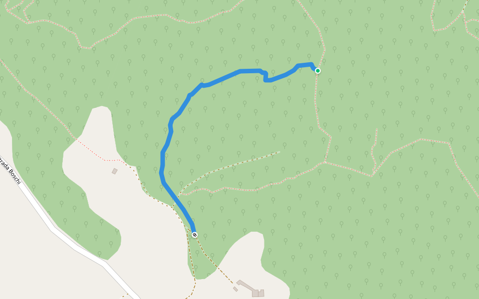 <MTB CRazy Holly DH walking route map in Saliceto