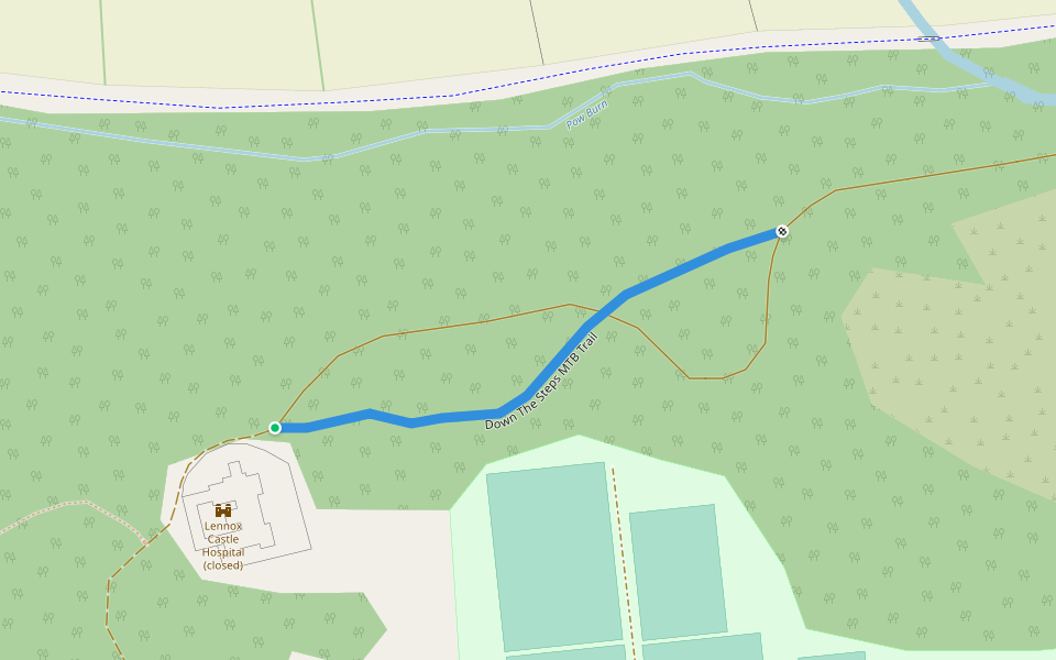 Down The Steps MTB Trail walking route map in Lennoxtown