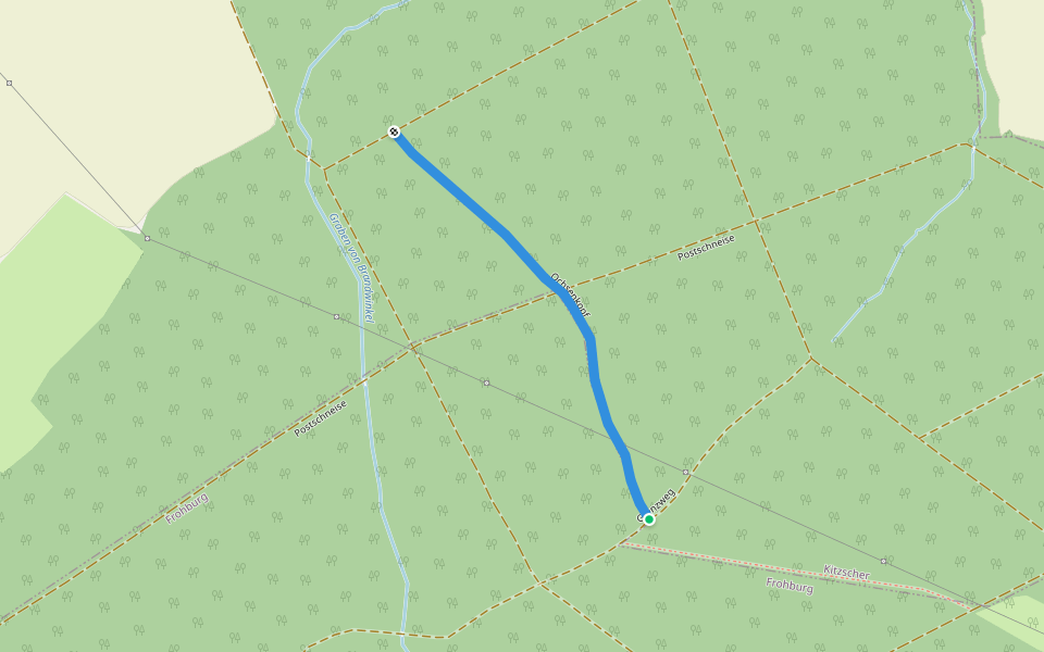 Ochsenkopf walking route map in Kitzscher