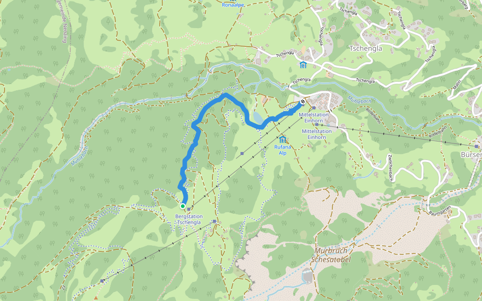 ST-03 Tschack Norris walking route map in Bürserberg