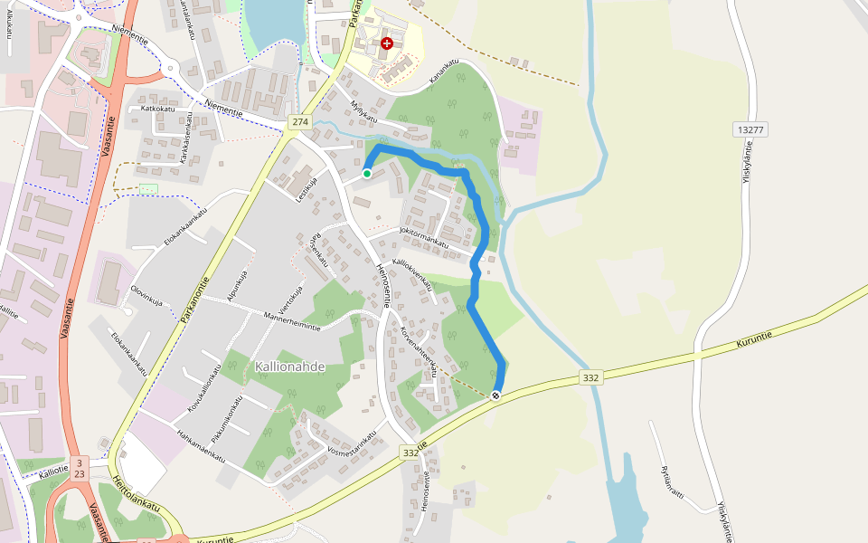 Luontopolku walking route map in Parkano