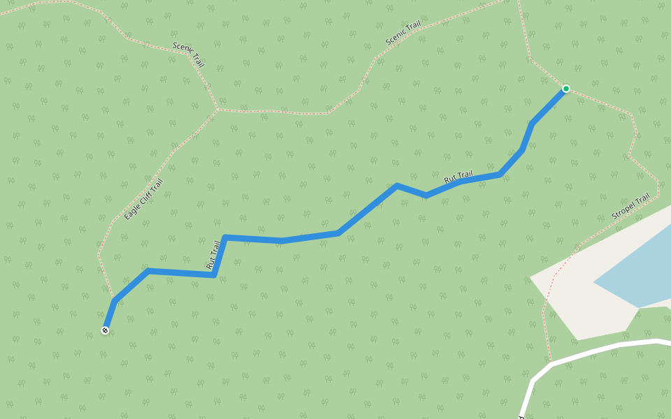 Rut Trail walking route map in Cornwall