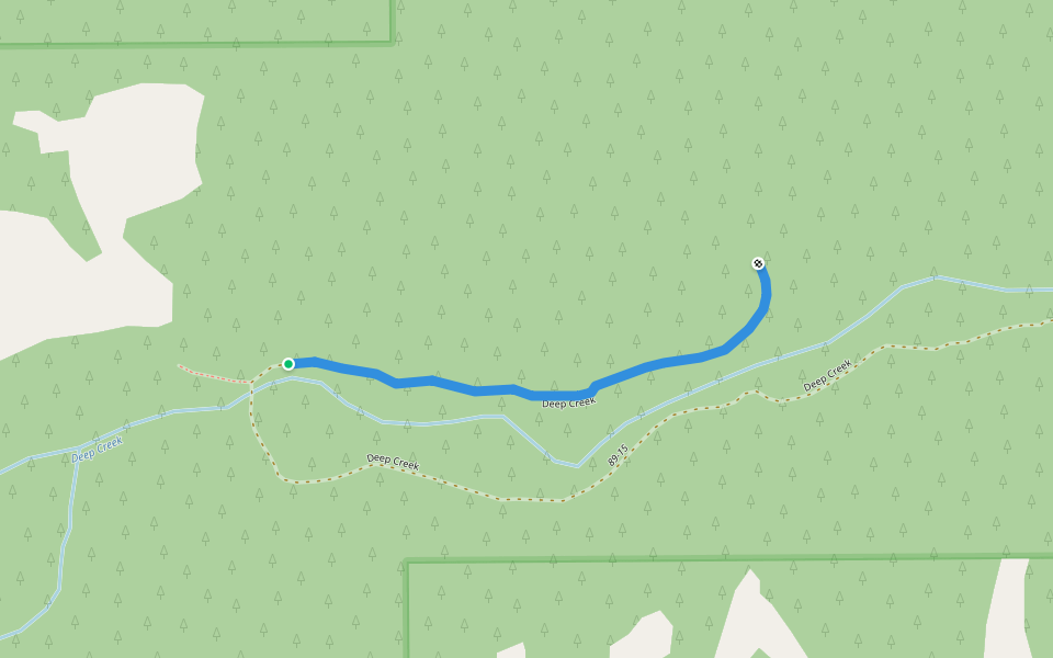 Deep Creek walking route map in Truckee