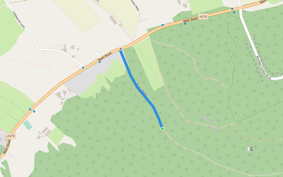 Rugg's Road walking route map in Cleeve