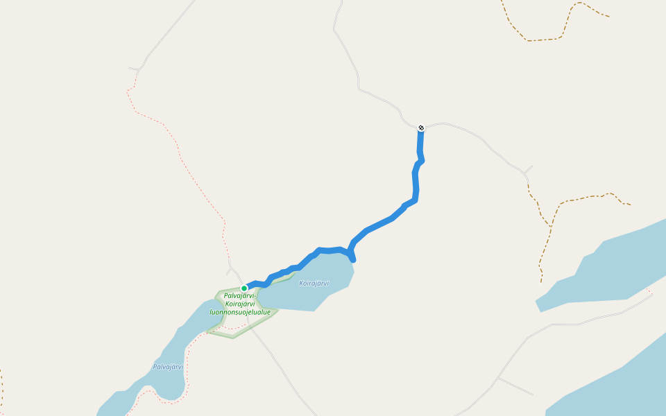 Koirajärven polku walking route map in Leppäkoski