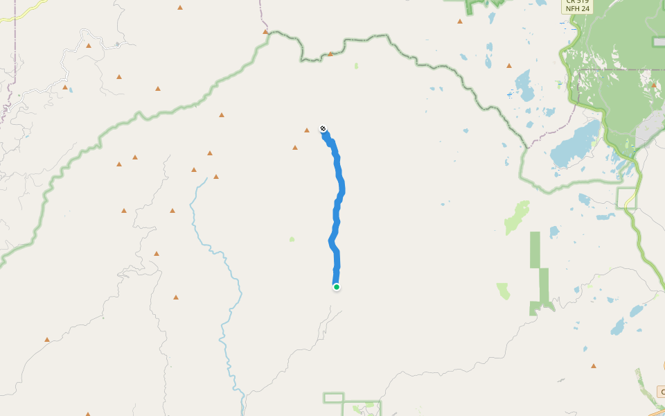 Empire Creek Trail walking route map in Downieville