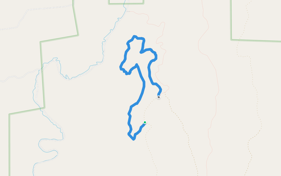 Dugout Gulch Botanical Trail walking route map in Beulah