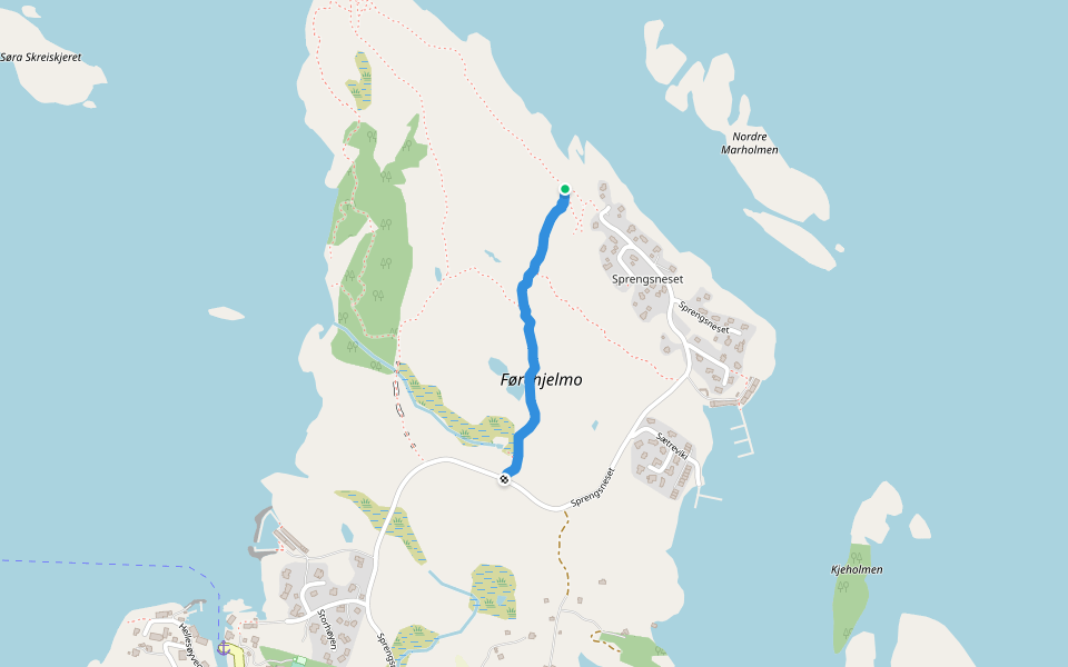 Tursti walking route map in Hellesøy
