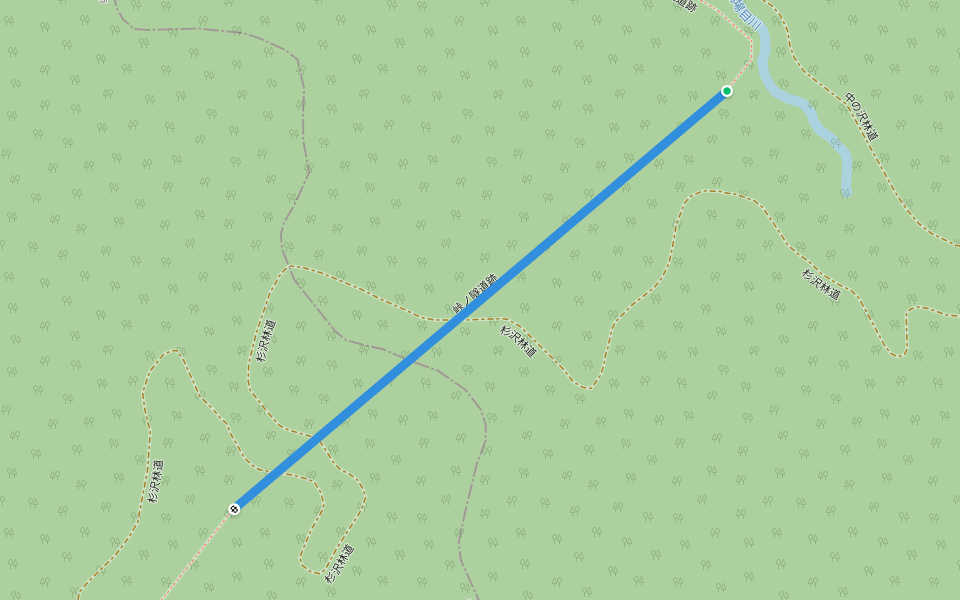 峠ノ隧道跡 walking route map in Gojome