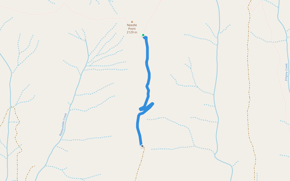 Craycroft Ridge walking route map in Downieville