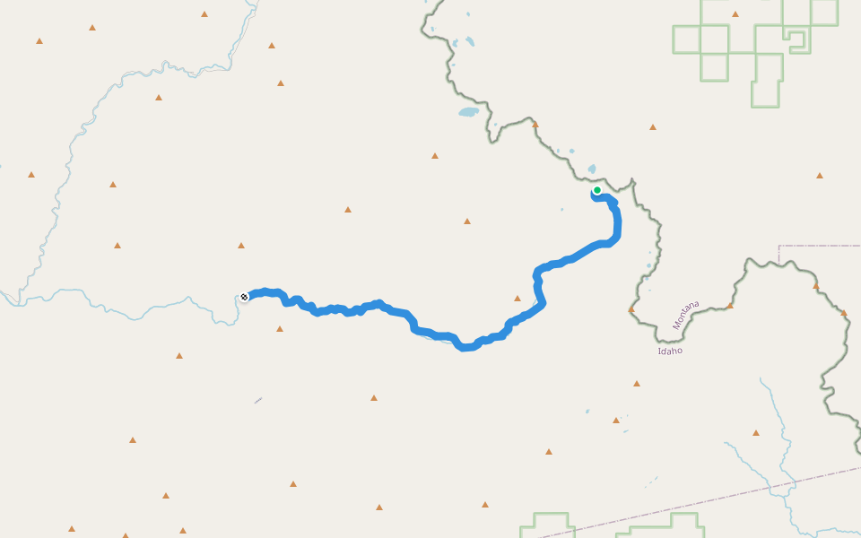 Kelly Creek Trail walking route map in Alberton