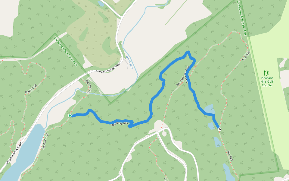 Half King Trail walking route map in Chester