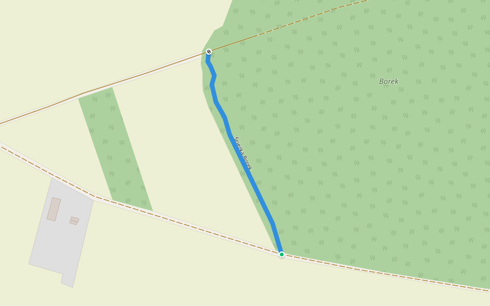 Ścieżka Borek walking route map in Pstrążna