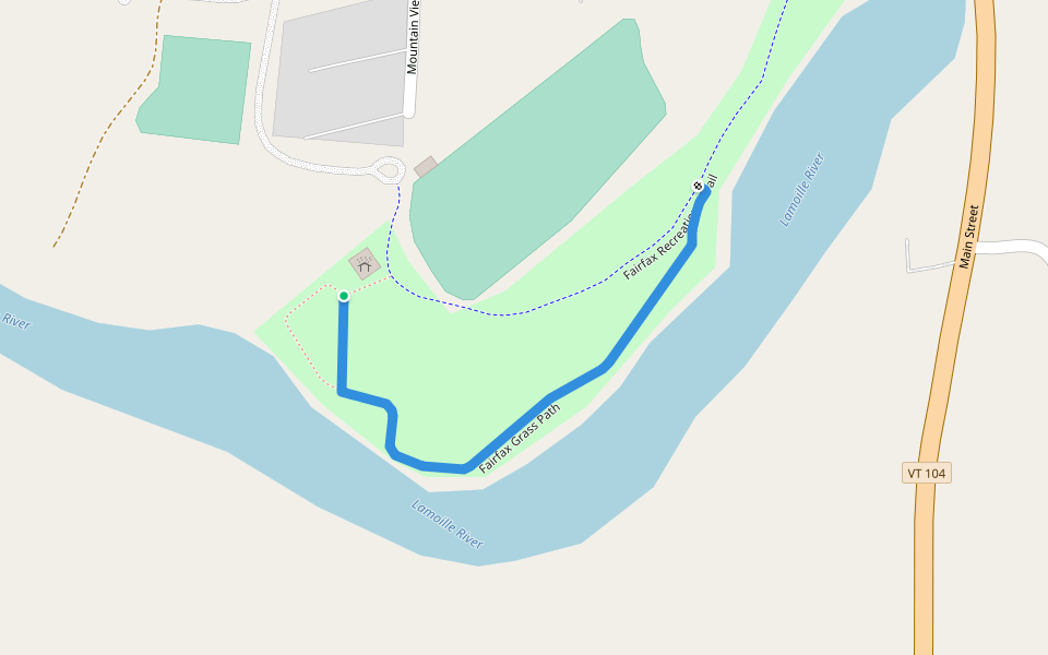 Fairfax Grass Path walking route map in Fairfax