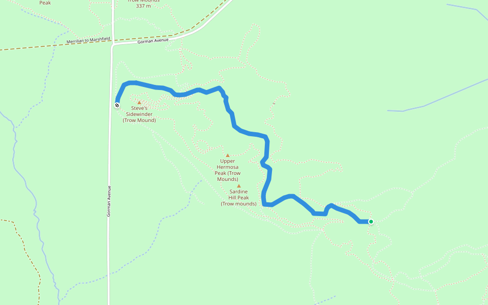 Moundbounder walking route map in Neillsville