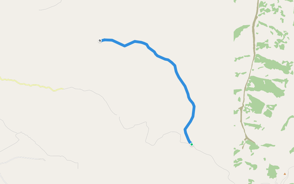 Dawson Area Ridge Trail walking route map in Dawson City
