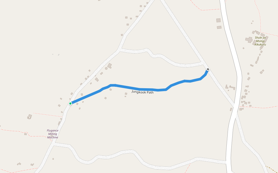 Jungkook Path walking route map in Bulembe