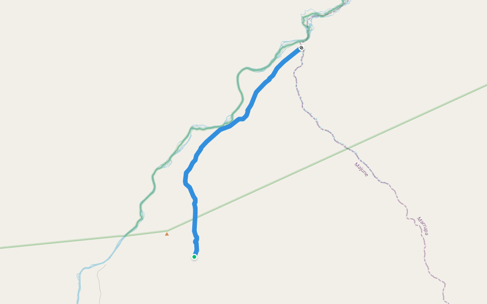 Foot Path walking route map in Macanhola