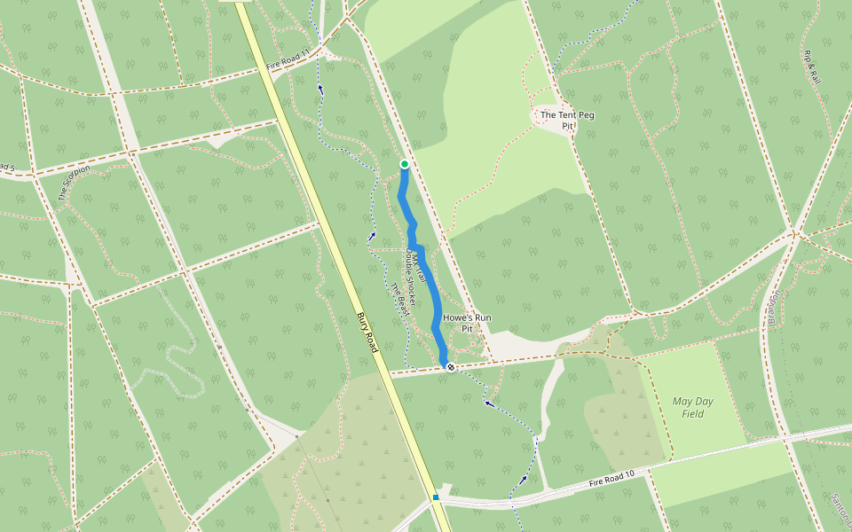 MX Trail walking route map in Brandon