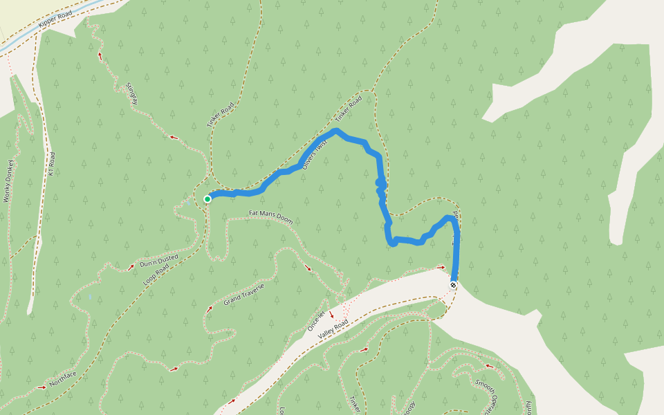 Olivers Twist walking route map in Eskdale