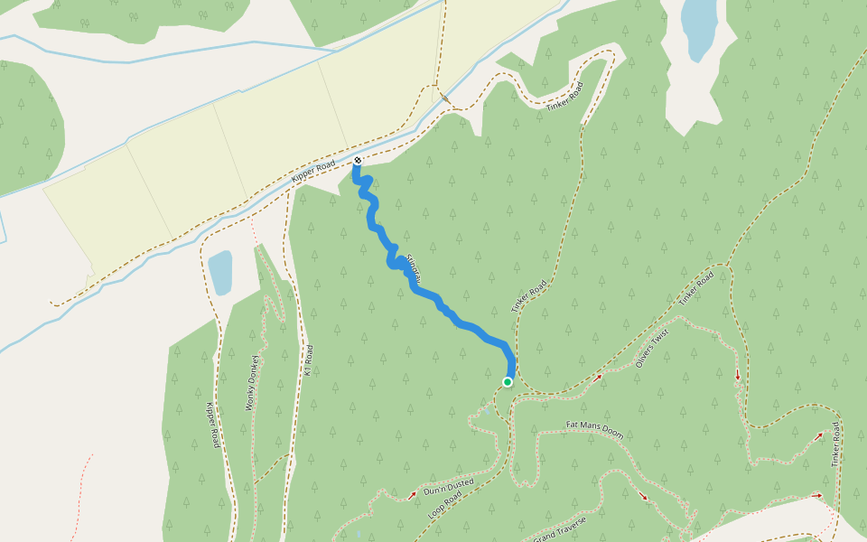Stingray walking route map in Eskdale