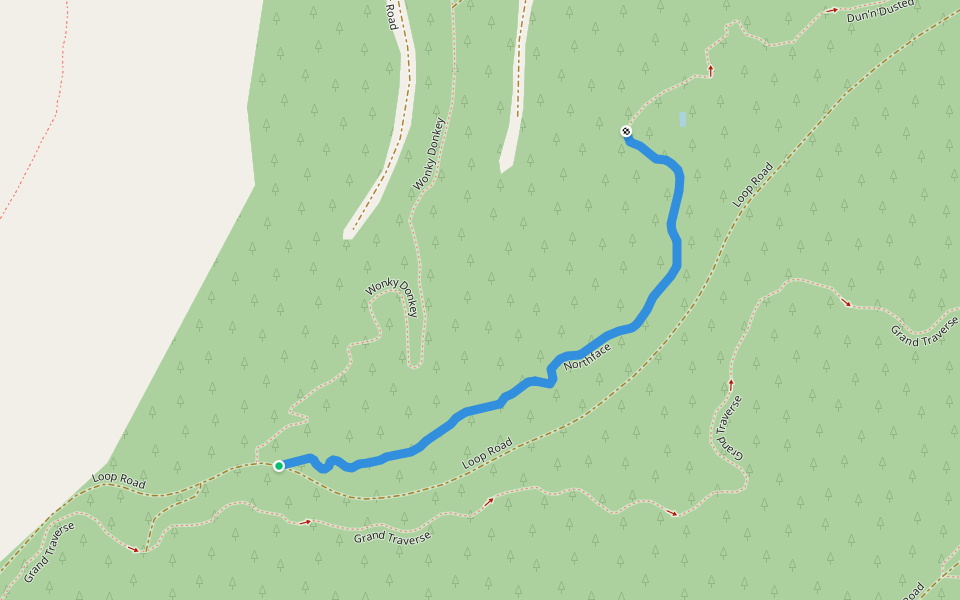 Northface walking route map in Eskdale