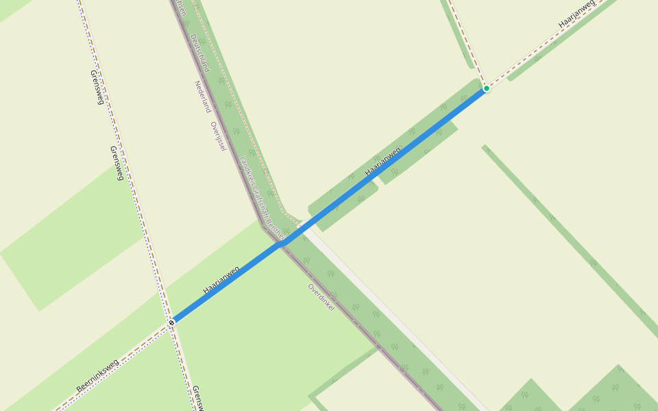 Haarjanweg walking route map in Bad Bentheim