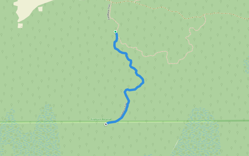 Southern Trail walking route map in Shipstern