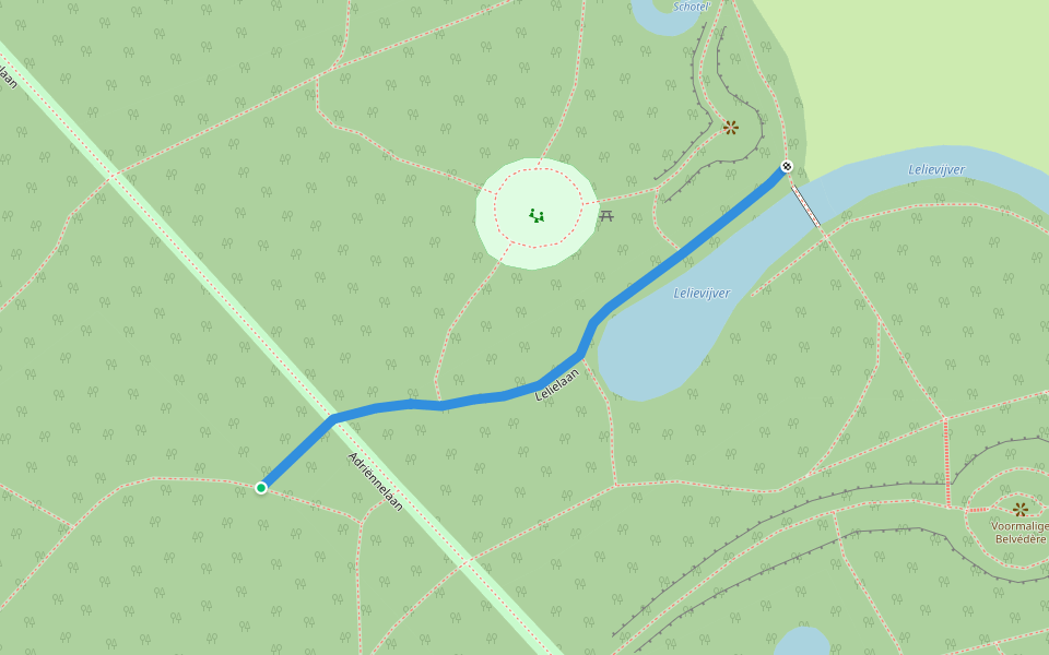 Lelielaan walking route map in Heemstede