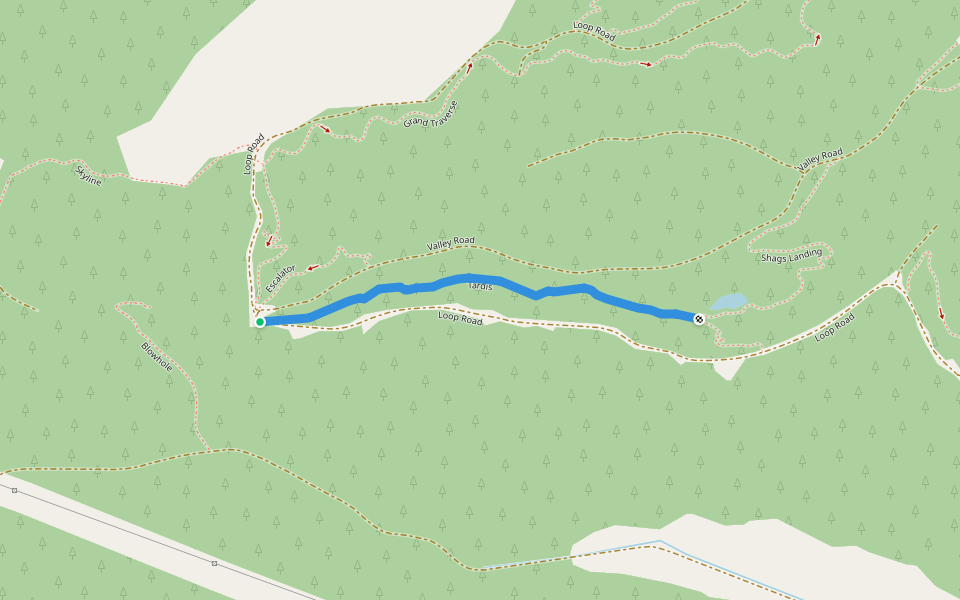 Tardis walking route map in Eskdale