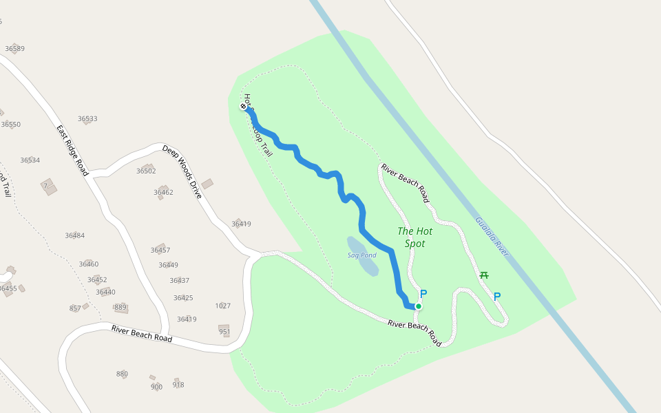 San Andreas Fault Interpretive Trail walking route map in Annapolis