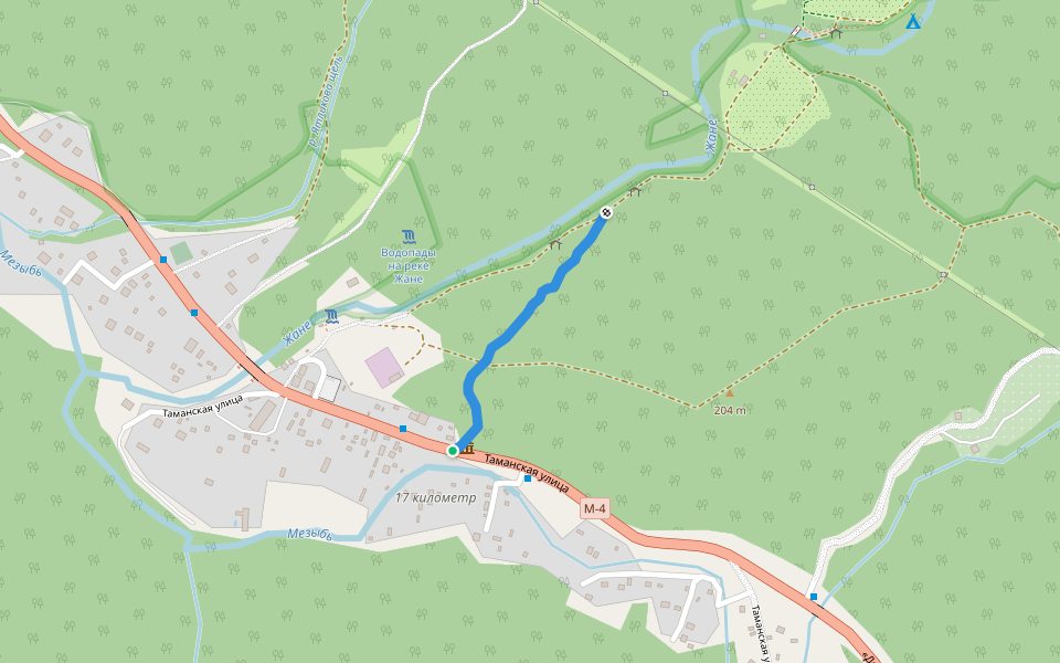 Свободный проход  Free access to the valley walking route map in Vozrozhdenie