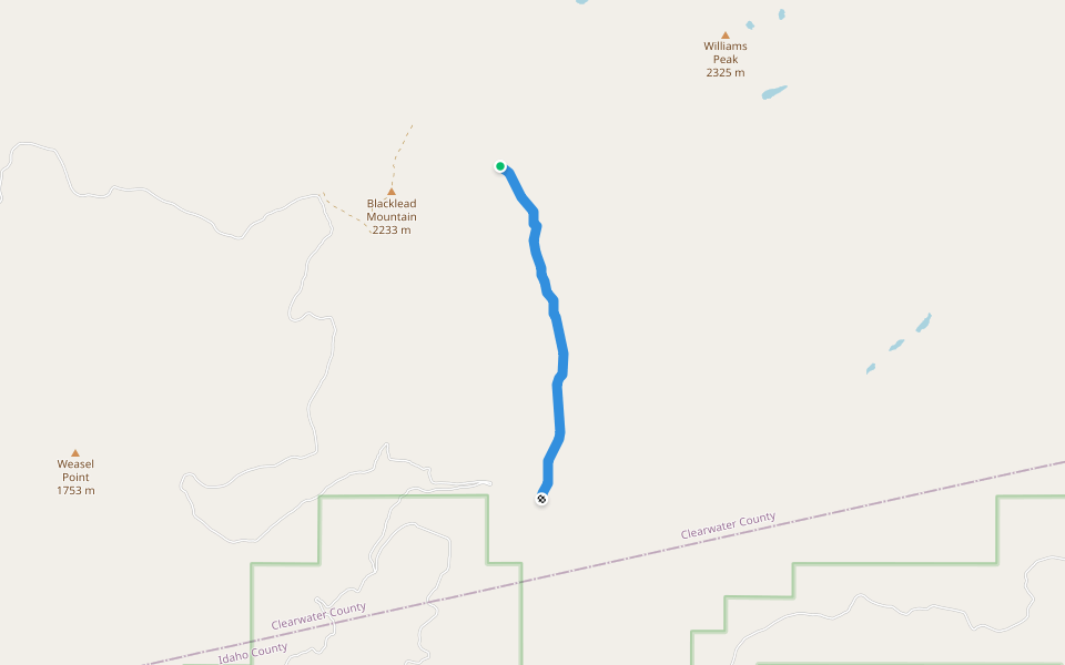 Silver Creek Trail walking route map in Powell Junction
