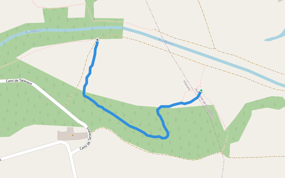 Julio's trail walking route map in Avinyonet de Puigventós