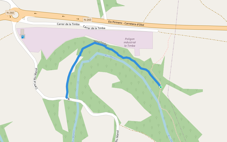 Nova Timba walking route map in Avinyonet de Puigventós