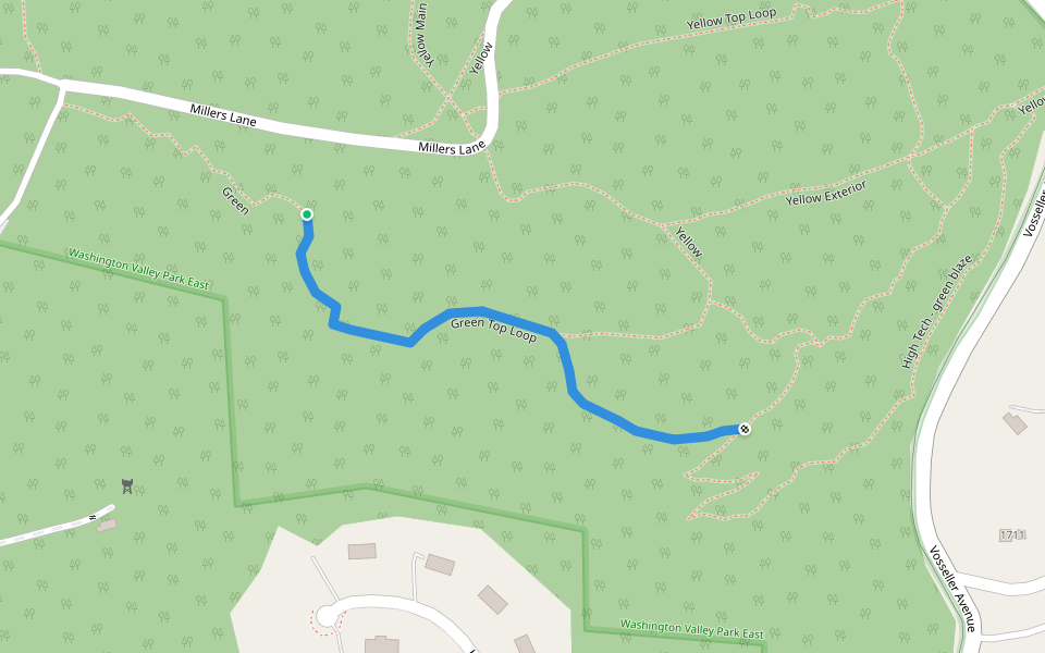 Green Top Loop walking route map in Bound Brook