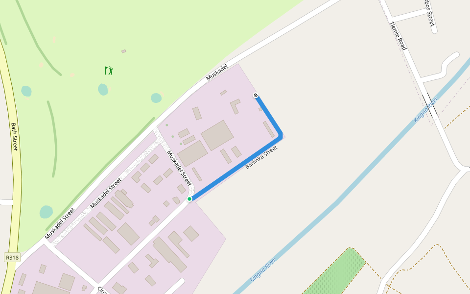 Barlinka Street walking route map in Montagu