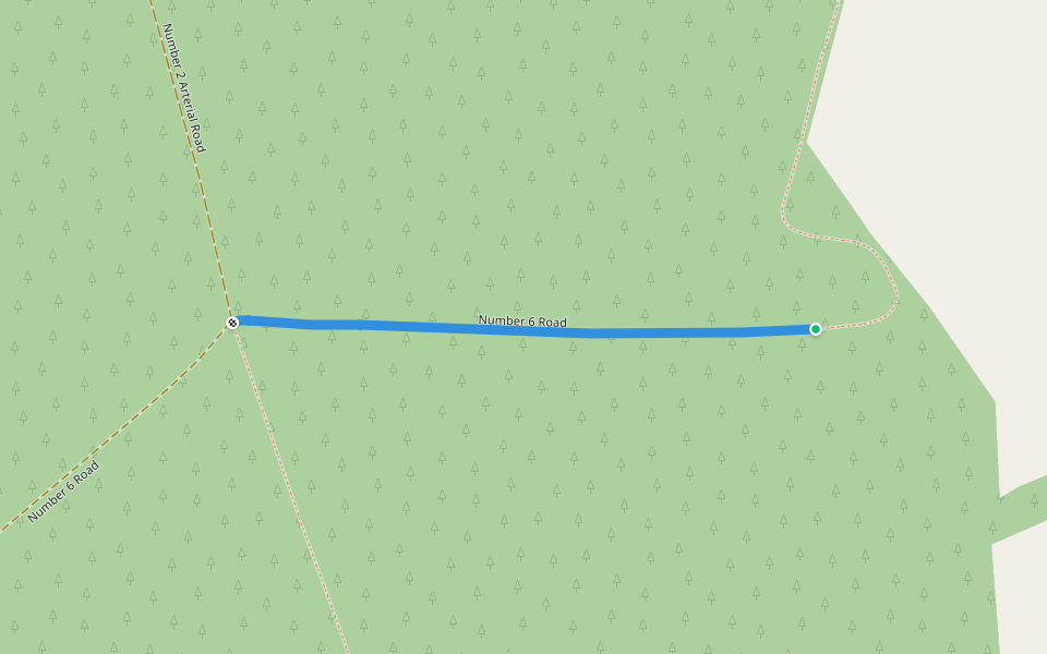 Number 6 Road walking route map in Waipapakauri