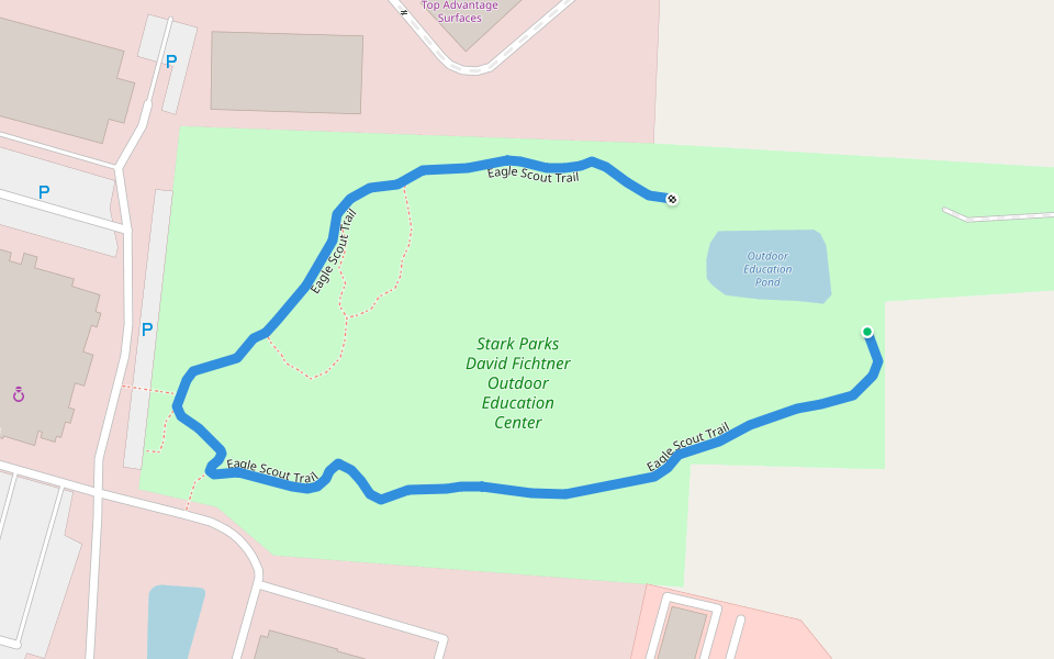 Eagle Scout Trail walking route map in Hartville