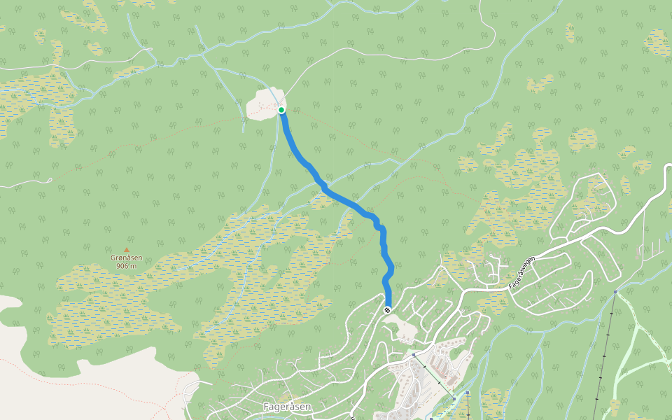 Lortsætervegen walking route map in Strandbygda