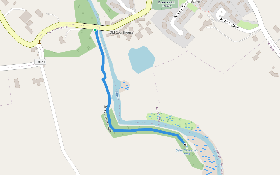 St. Clomaun's Way walking route map in Duncormick