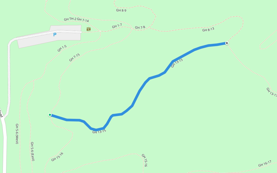 GH 13-15 walking route map in Bellaire