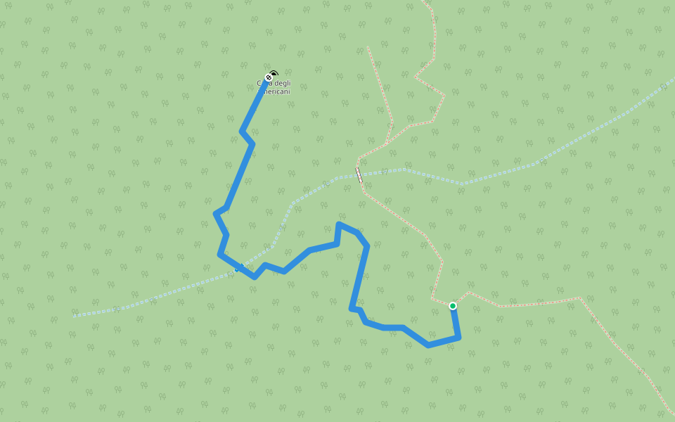 Sentiero per la cava degli americani walking route map in Baveno