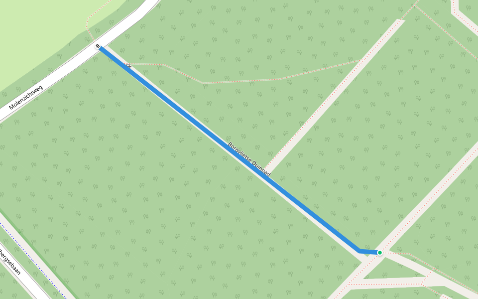 Borgvlietse Duinpad walking route map in Bergen op Zoom