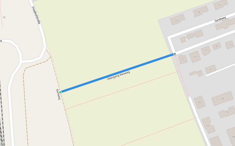Übergang Kiesweg walking route map in Kalsdorf bei Graz