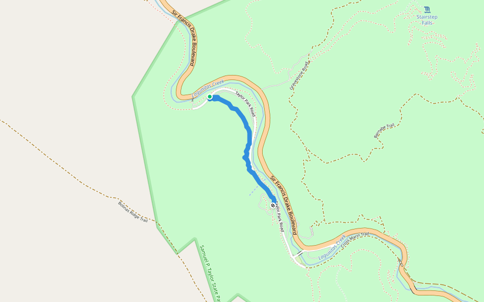 Ox Trail walking route map in Jewell